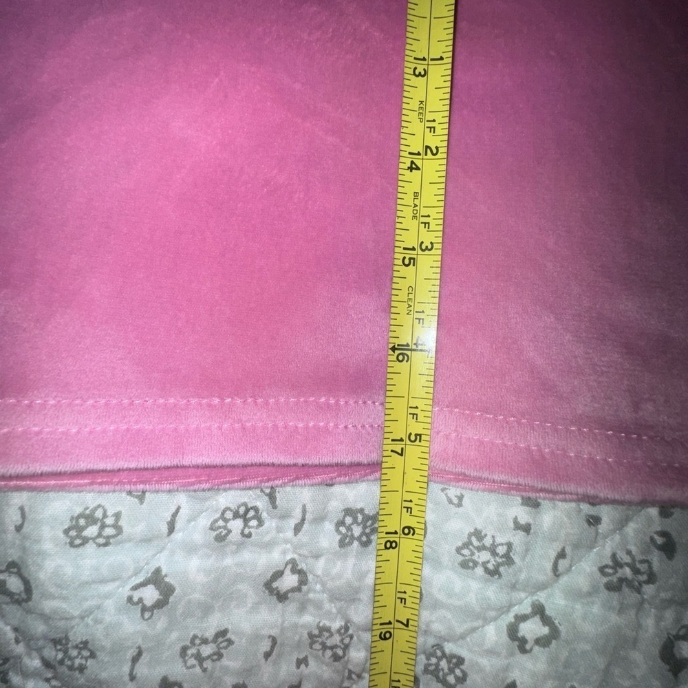 Juicy Couture cropped Pink Hoodie Top with bling design. Size M. GUC - Picture 6 of 9